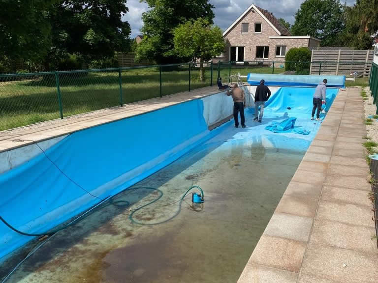 De losgekomen liner verwijderen